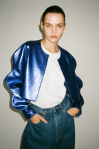 Metallic Blue Trippy Jacket (Copia)