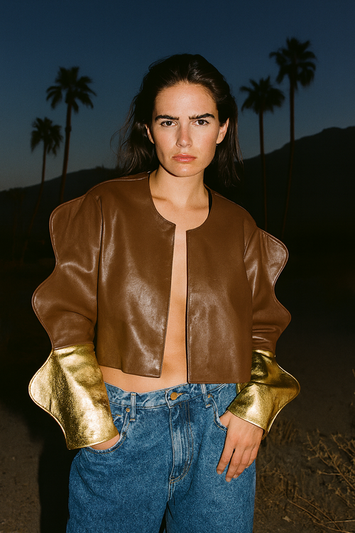 Brown and Gold Trippy Jacket