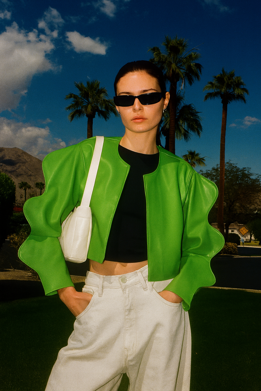 Vibrant Green Trippy Jacket
