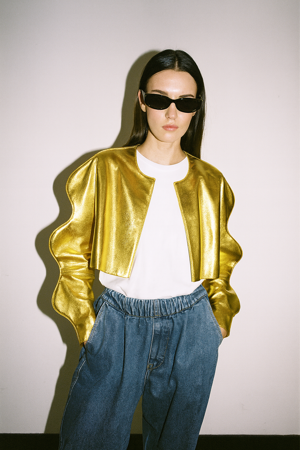 Metallic Gold Trippy Jacket
