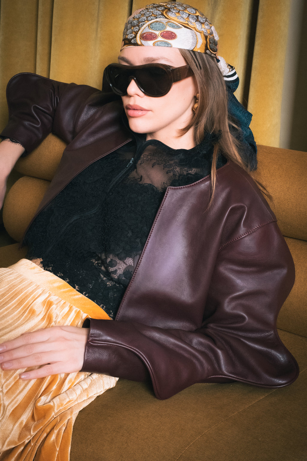 Burgundy Trippy Jacket