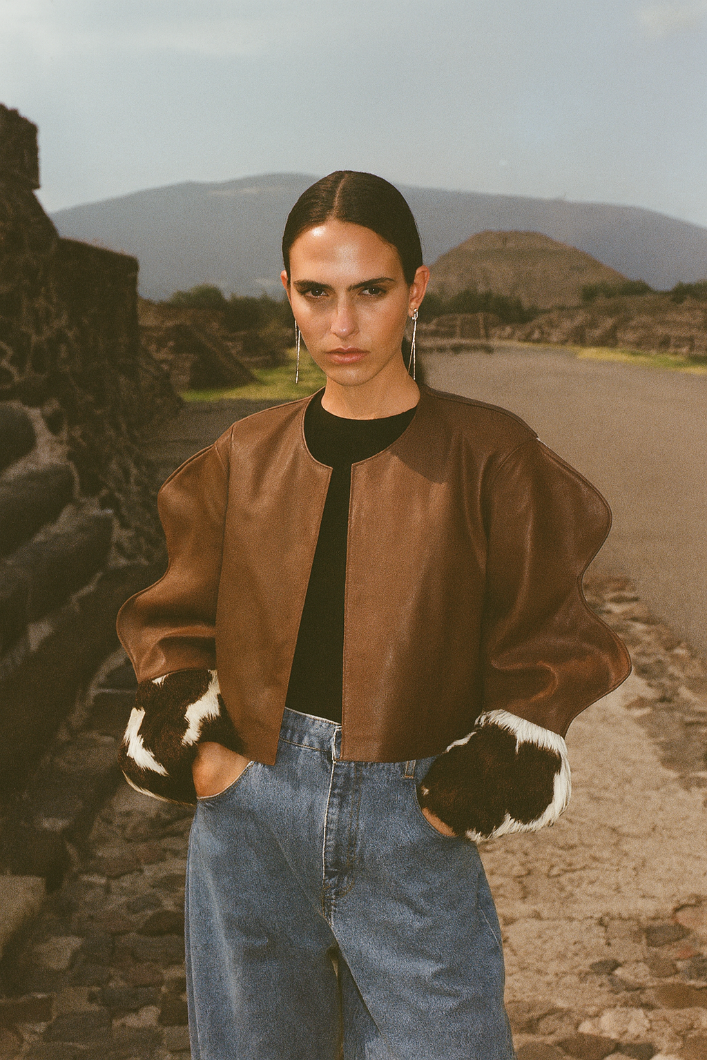 Cowhide Cuffs Trippy Jacket