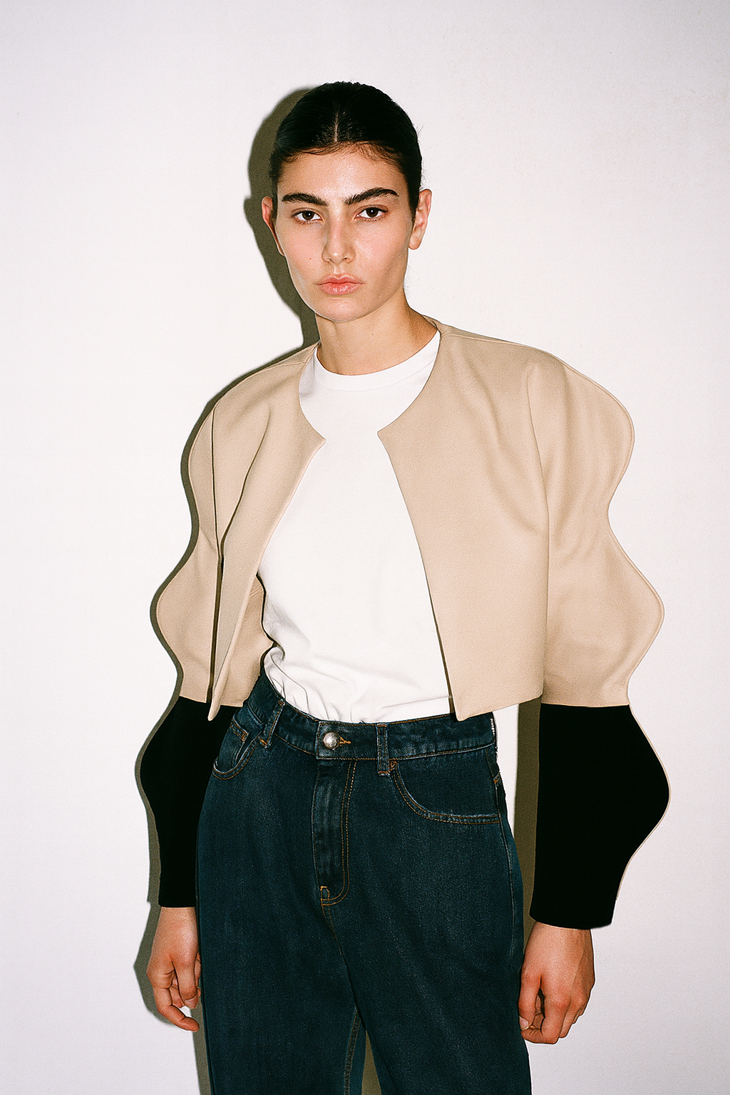 Black and Off-White Trippy Jacket