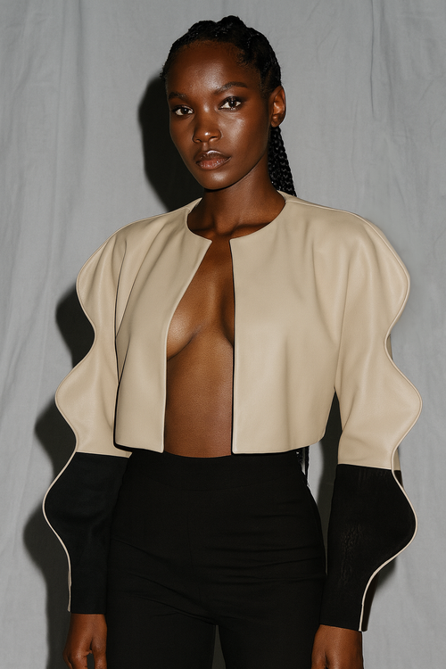 Black and Off-White Trippy Jacket