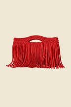 Clutch Tejido con Flecos